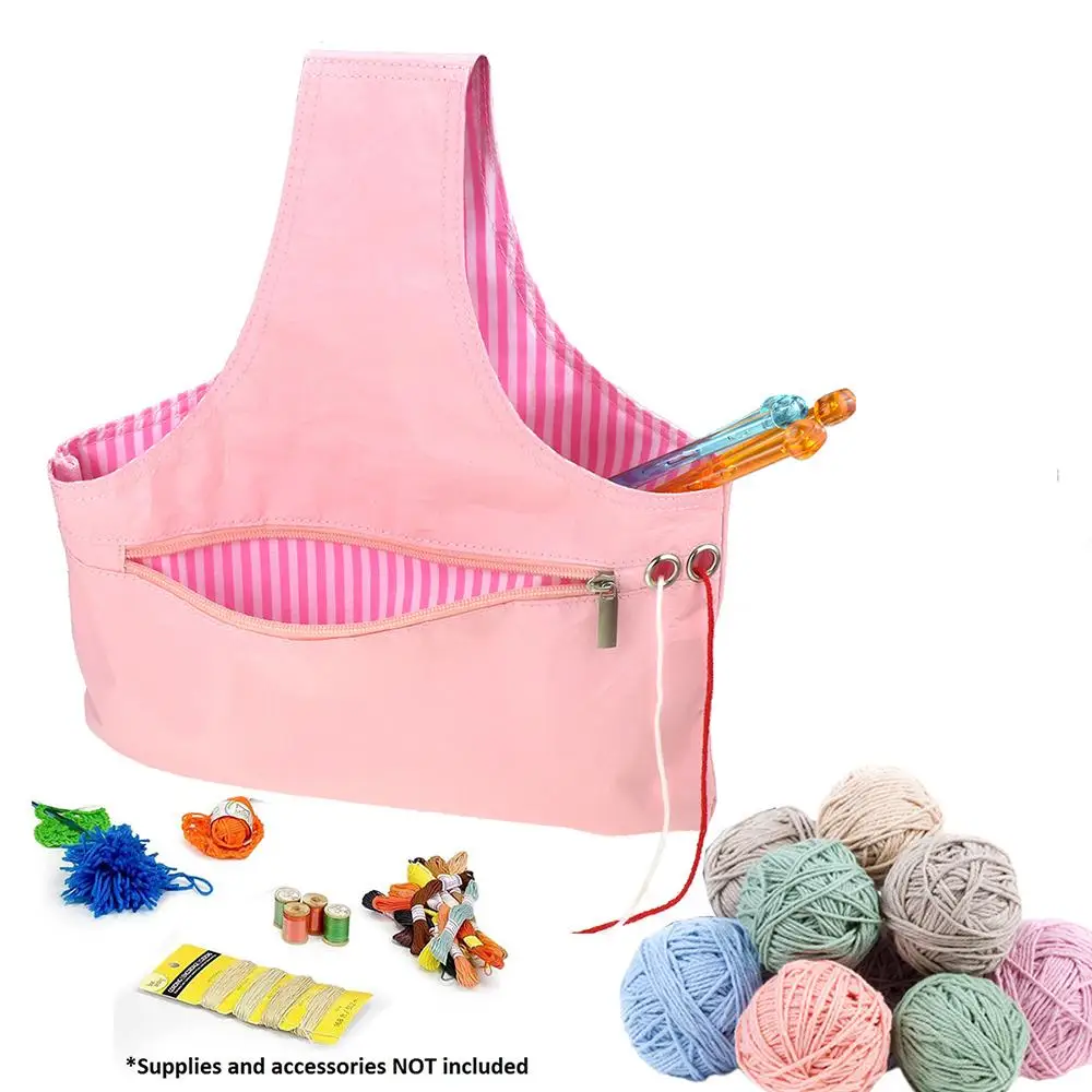 

knitting Tote Crocheted Sweater Needle Crochet knitting Storage Bag DIY Hand Weaving Tools Yarn Storage Knitting Bag