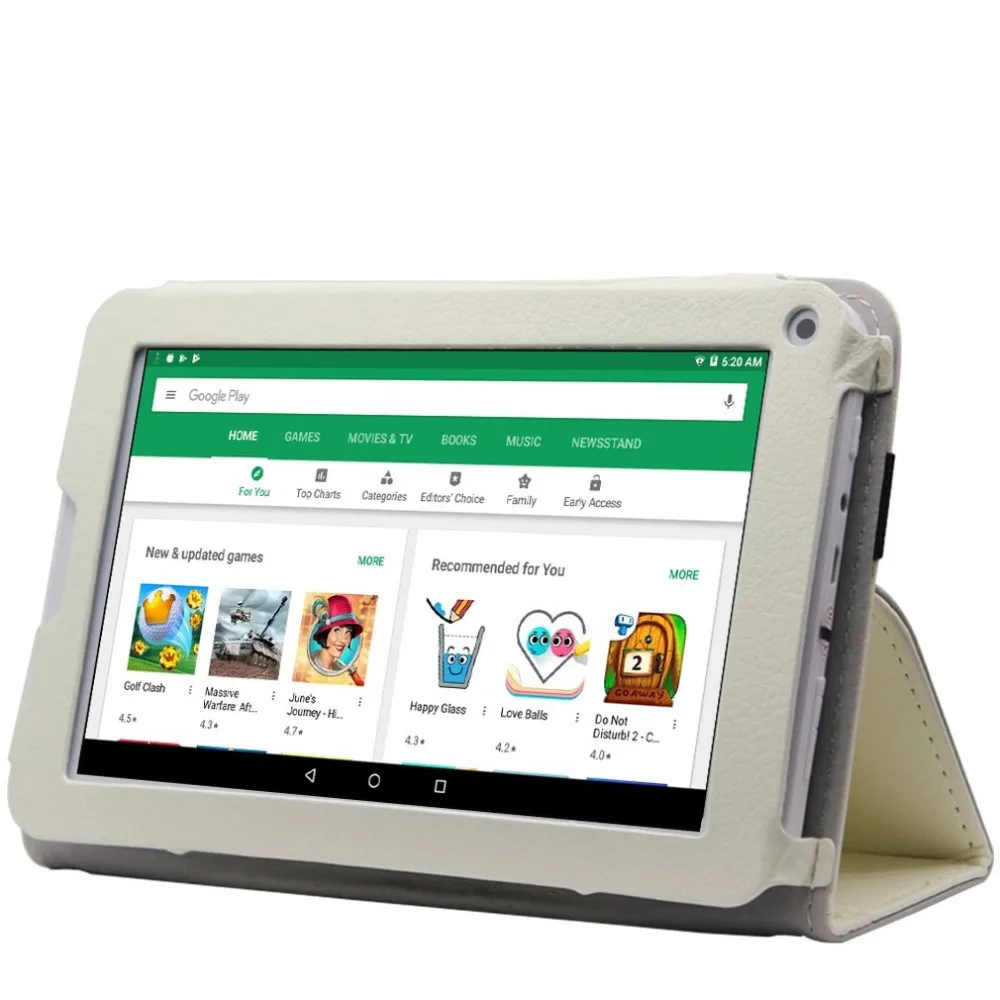 

7" Android Tablet 1024 X 600 IPS Display Cortex A53 Quod Core CPU 1.2GHz 1GB+16GB Dual Camera WiFi 802.11 b/g/n, Bluetooth 4.0