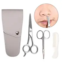 3 шт., ножница для усов, для мужчин, для усов, расческа для волос, для стрижки, для домашнего использования, набор ножниц, ножницы для бороды, кусачки для бровей, кусачки для усов
