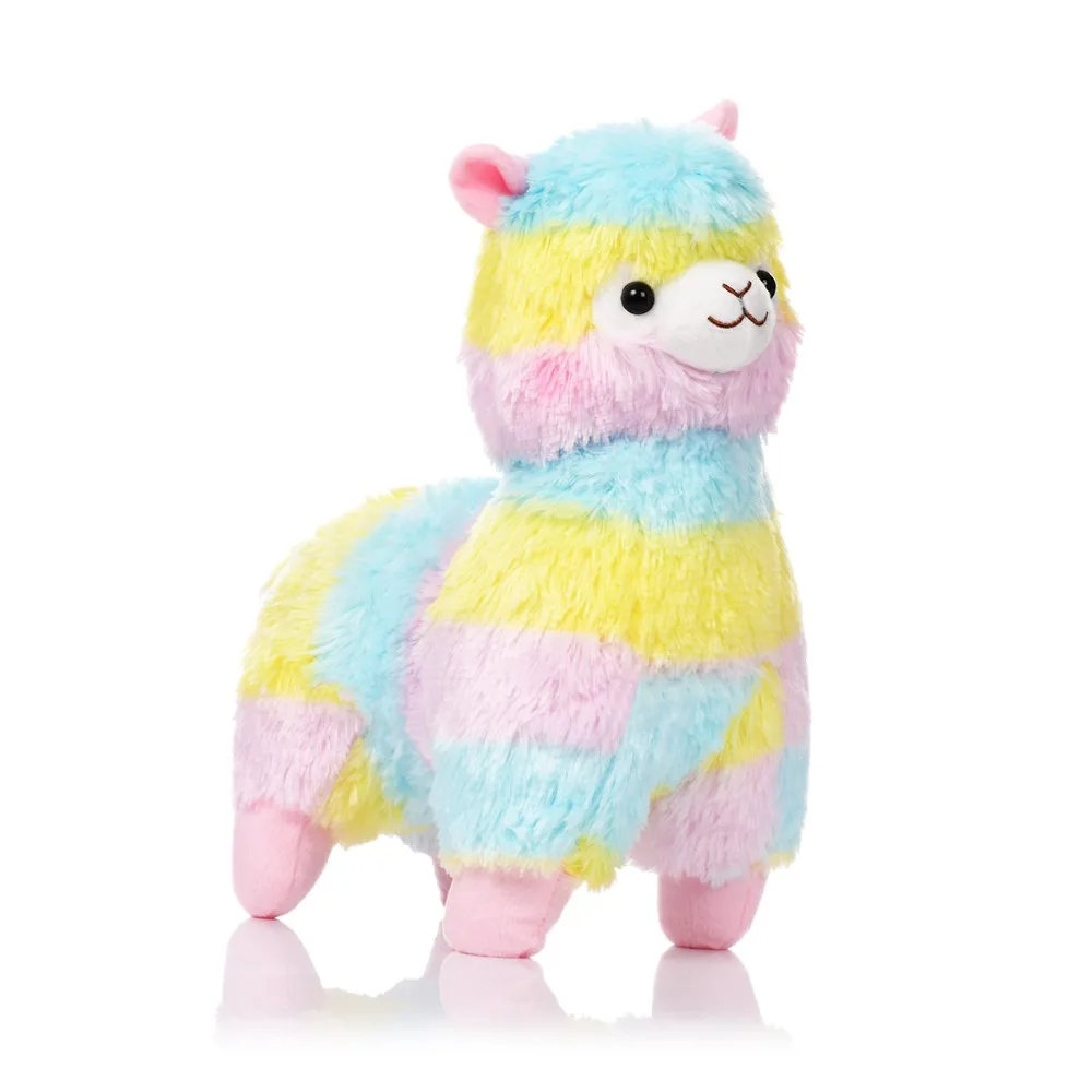 Kawaii Радужная Альпака Плюшевая Игрушка овечка японский мягкий плюш Alpacasso мягкие животные прекрасные подарки игрушки для детей кеды для