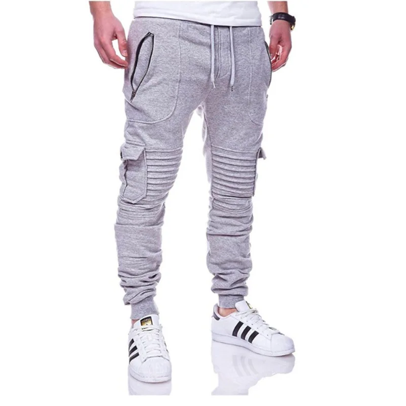  Casual camouflage sweatpants for men patchwork pencil pants with many pockets man fitness gym clothing joggers track trousers