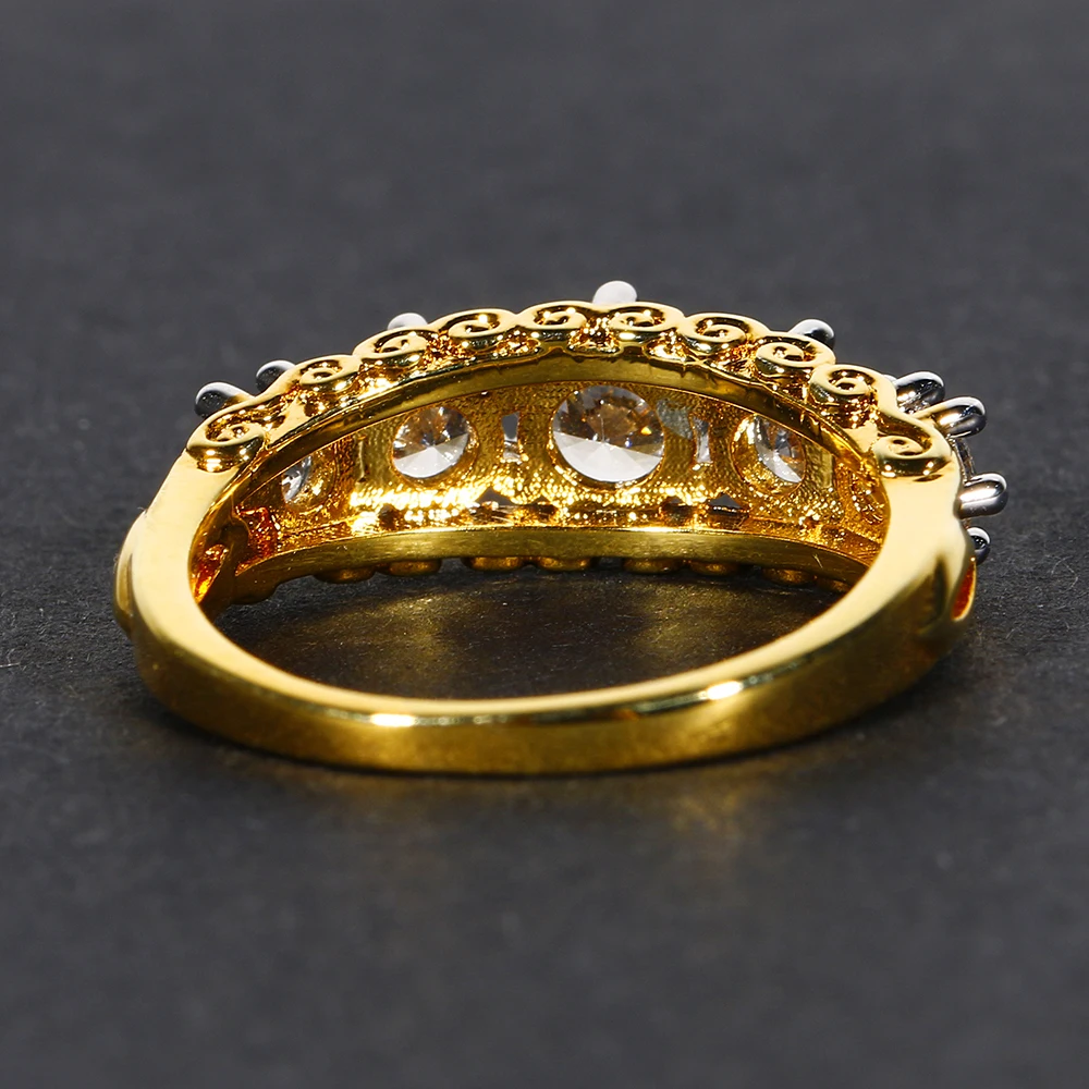 Silver Ring Silver Rings Gold Plated Rings Gemstone Ring Gold Color Rings With AAAA Cubic Zirconia Crystal Stones 925 Silver Jewelry Vintage Party Anniversary Ring Fashion Fine Jewelry
