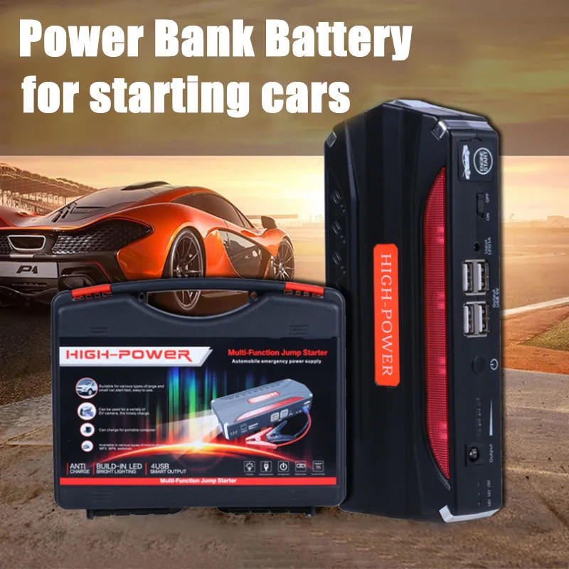 

Mini Emergency Starting 16800mAh 12V 5 in 1 Auto Jump Starter Car Emergency Charger Booster Power Bank Battery Mobile Power