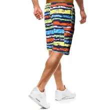 Летние мужские пляжные шорты, быстросохнущие, для отдыха на море, камуфляжные шорты с принтом, модные купальники для бега, спорта, серфинга P