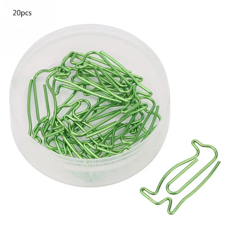 

20Pcs Penguin Paper Clips Metal Material Bookmarks for Book Stationery School Office Supplies