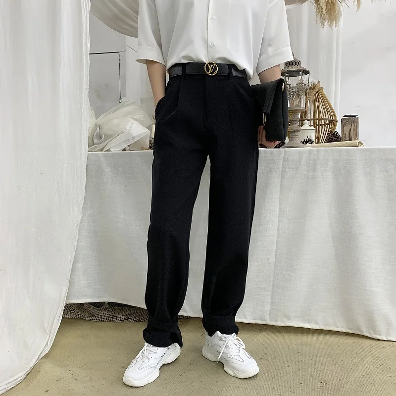 Men's Trousers 19 Seasons Apply For New Loose Wild Black Trousers Casual Wide Leg Trousers Straight Youth Casual Men's Clothing Men's Trousers 19 Seasons Apply For New Loose Wild Black Trousers Casual Wide Leg Trousers Straight Youth Casual Men's Clothing