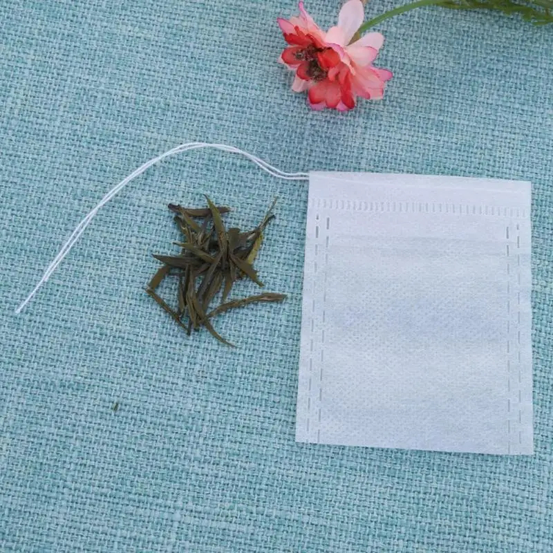 

100pcs Tea Bags Teabags Drawstring Home Sealing Medicine Bag Empty Tea Spice Seal Filter Bag for Herb