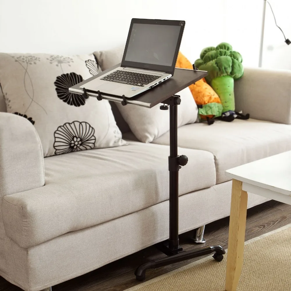 SoBuy Home Nursing Auto-Touch Overbed Table Sofa Side Laptop Table FBT07N