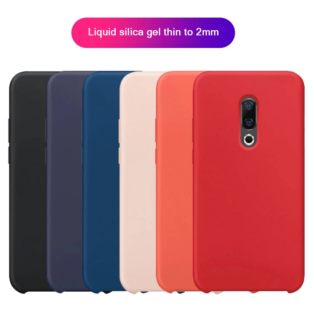 

Original Cases For Meizu 16th x8 note 8 9 case Liquid Silicone Matte Soft Phone coque For MeiZu 16 th Plus 16X Full back Cover