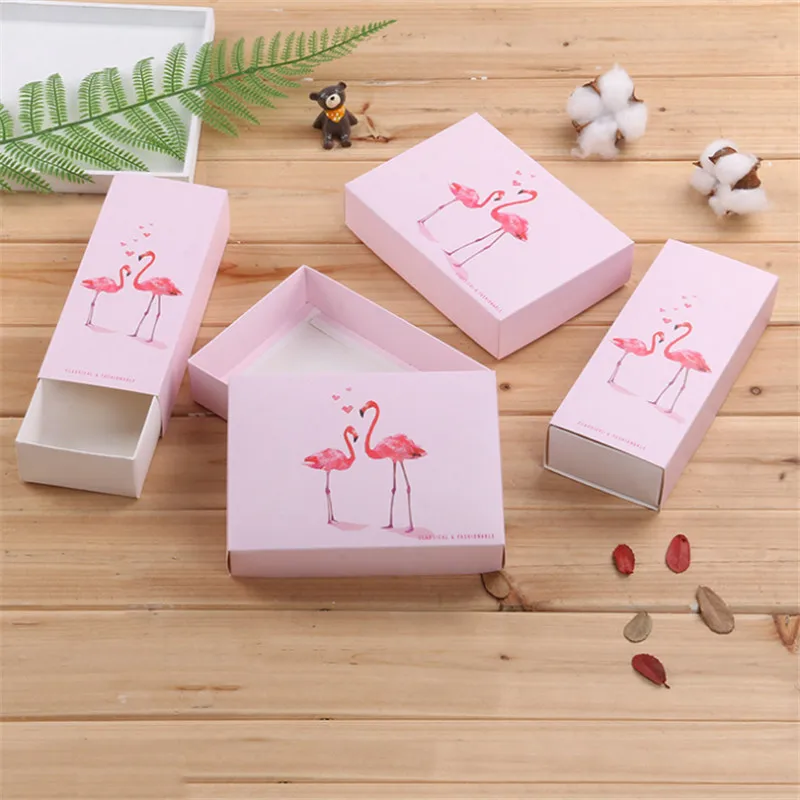 

WSOMIGO 1pc Flamingo Candy Box Cookies Packing Boxes Flamingo Party Suppies Packaging Gift Box Wedding Gifts for Guests-S