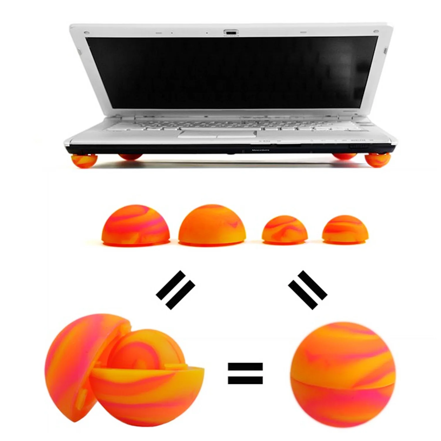

Besegad 4pcs Practical Laptop Cooling Pads Notebook Skidproof Feet Heat Reduction Cooler Stand