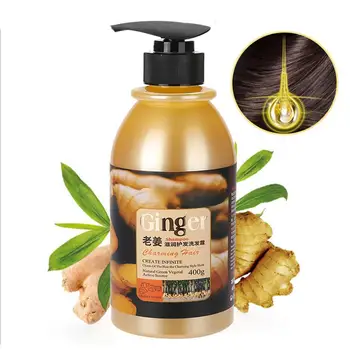 

400ml Natural Ginger Hair Care Anti-Dandruff Anti-Pruritic Oil Control Hair Shampoo