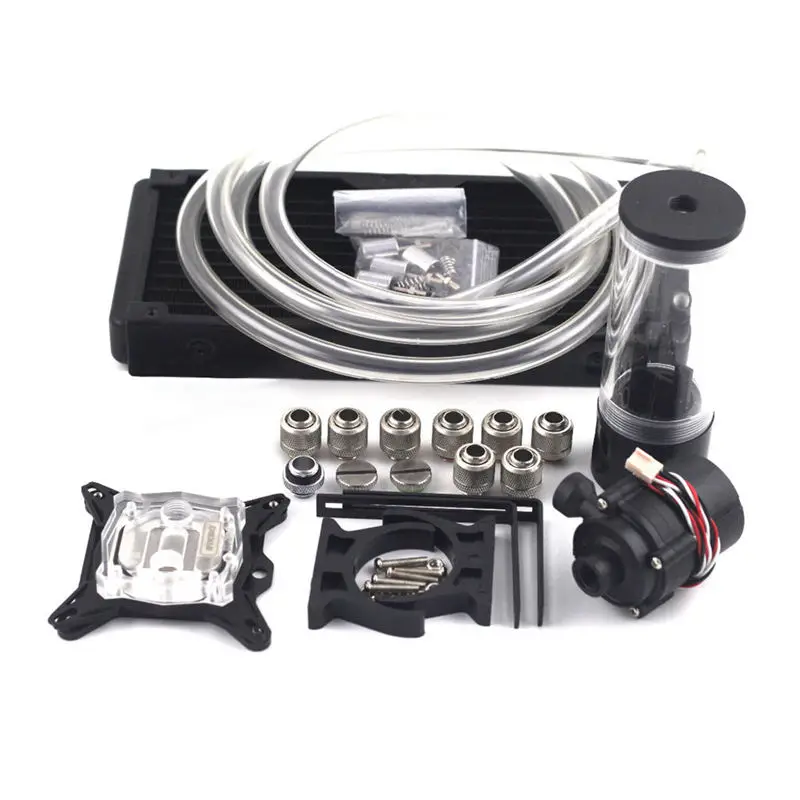 

Overclocking Water Cooling System Set 240B Radiator + Sc600 Pump + 190Mm Tank + 2M Tube + Cpu Block With Total Fitting PC CPU