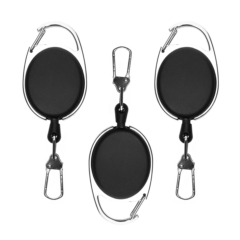 

Fly Fishing Tool Zinger Retractor Extractor Keeper Tether Retractable Reel Anglers Badge Holder Fishing Tackle Box
