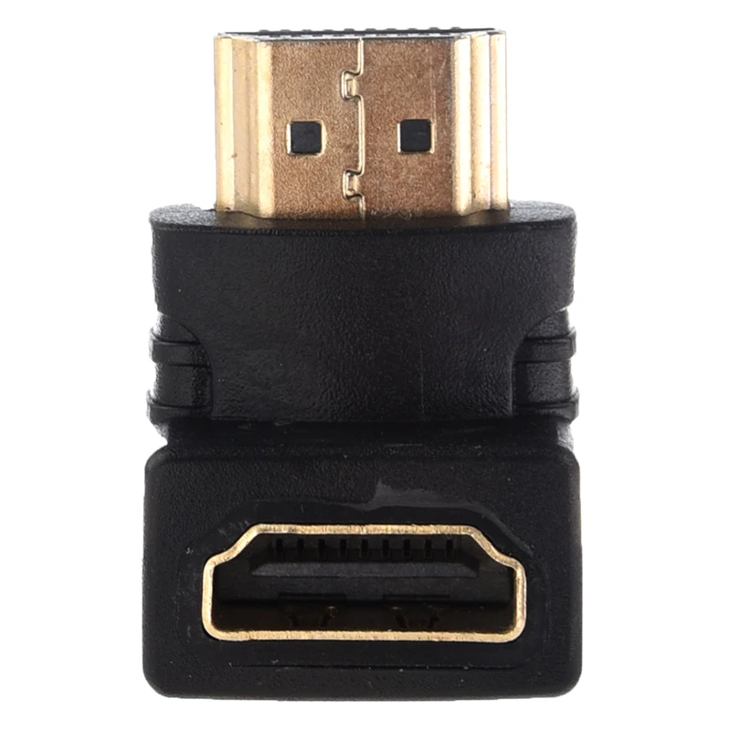 HDMI адаптер 90 градусов под прямым углом l-типа(снизу) черный