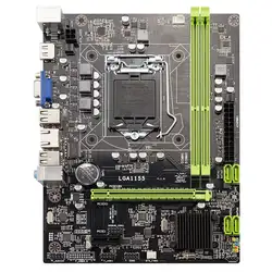 H61 рабочего Материнская плата Lga1155 M-Atx для Core I3 I5 I7 процессор Поддержка Ddr3 памяти с 4 Порты Usb2.0 Vga Hdmi Порты и разъёмы