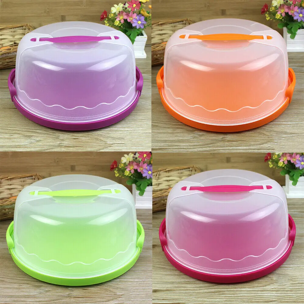 

Portable Latching Cake Server Carrier Keeper Handle Random Color 30*30*13CM