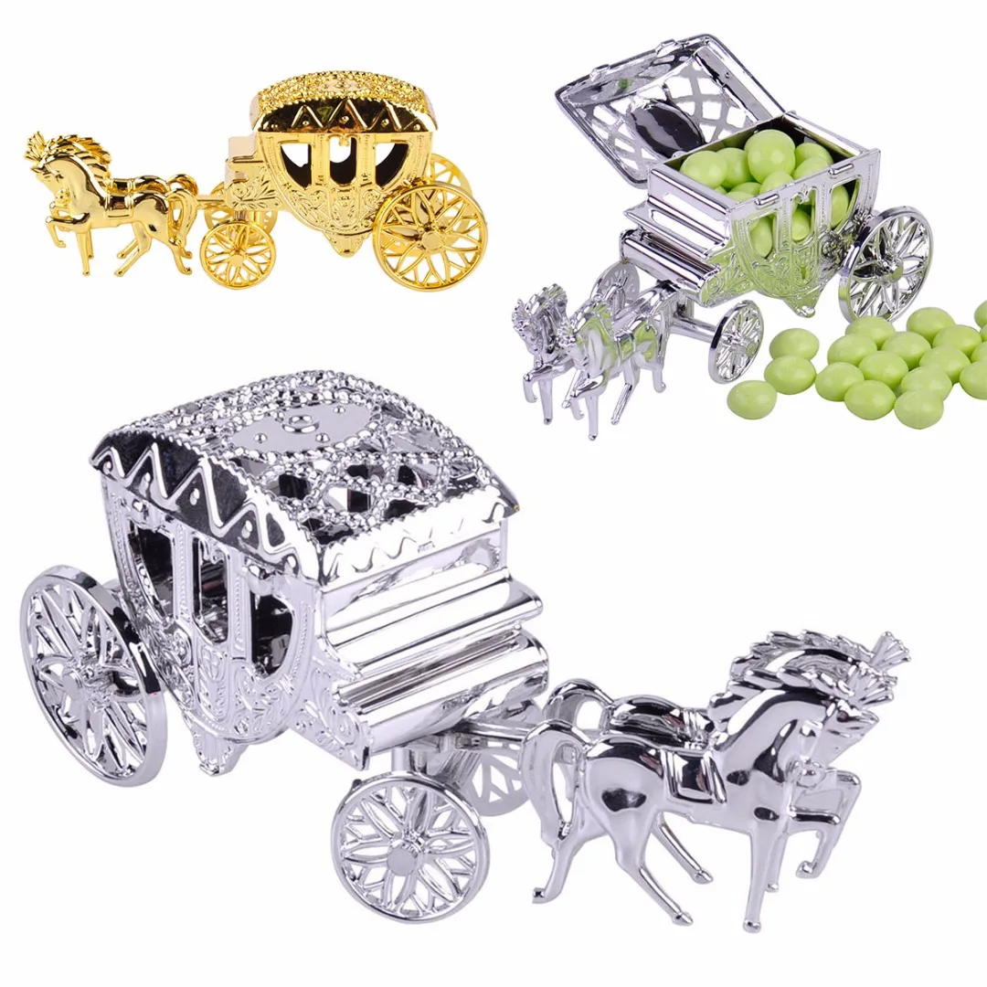 

2018 New Carriage Sweet Candy Box Case Chocolate Gift Birthday Wedding Party Decoration