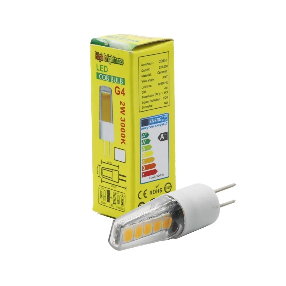 G4 Светодиодная лампа 2 Вт AC/DC 12V AC110/230 V 2835 SMD лампа|Светодиодные лампы и трубки| |