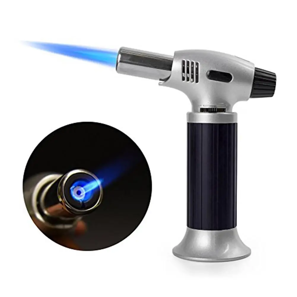 

Refillable Kitchen Blow Torch Welding Gun Adjustable Outdoor BBQ Cooking Torch With Safety Lock For Creme Brulee