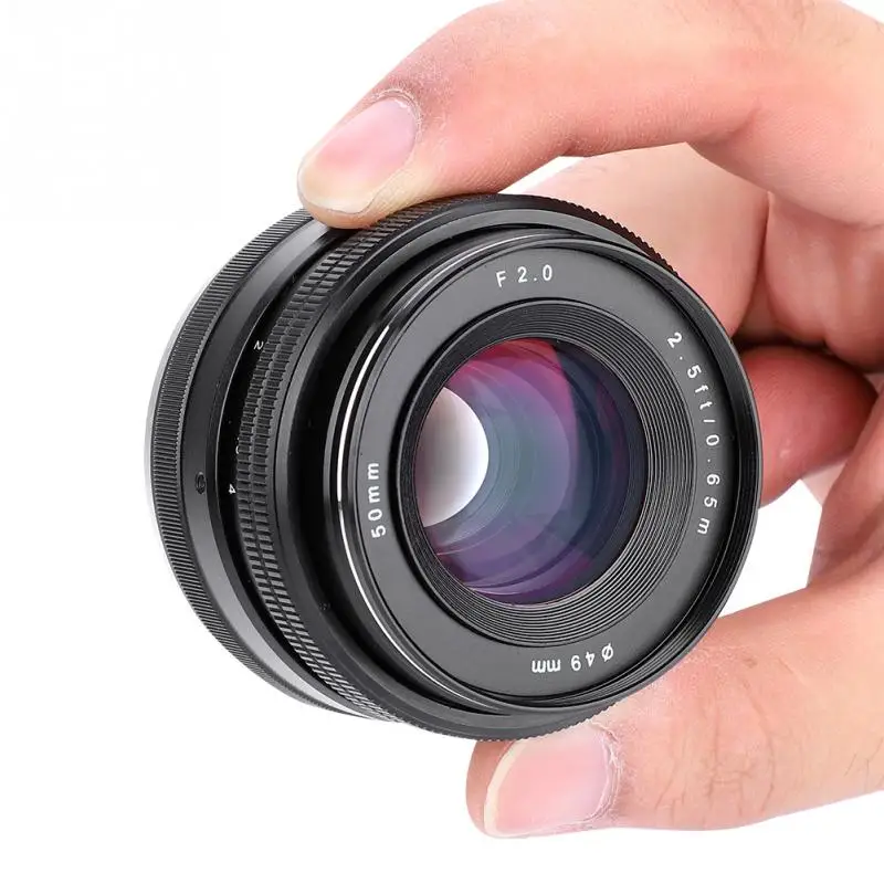 50 мм F2.0 Большая диафрагма ручной фокус APS C Prime объектив для беззеркальной камеры