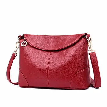 

2019 Female Messenger Bags Ladies Women Soft Genuine Leather Shoulder Bag Sac A Main Vintage Crossbody Bags For Women Flap Bag
