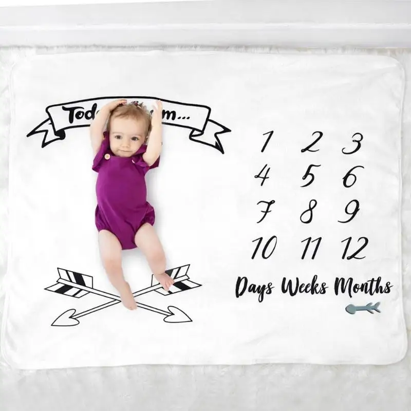 Newborn Photography Props Baby Milestone Blanket Infant