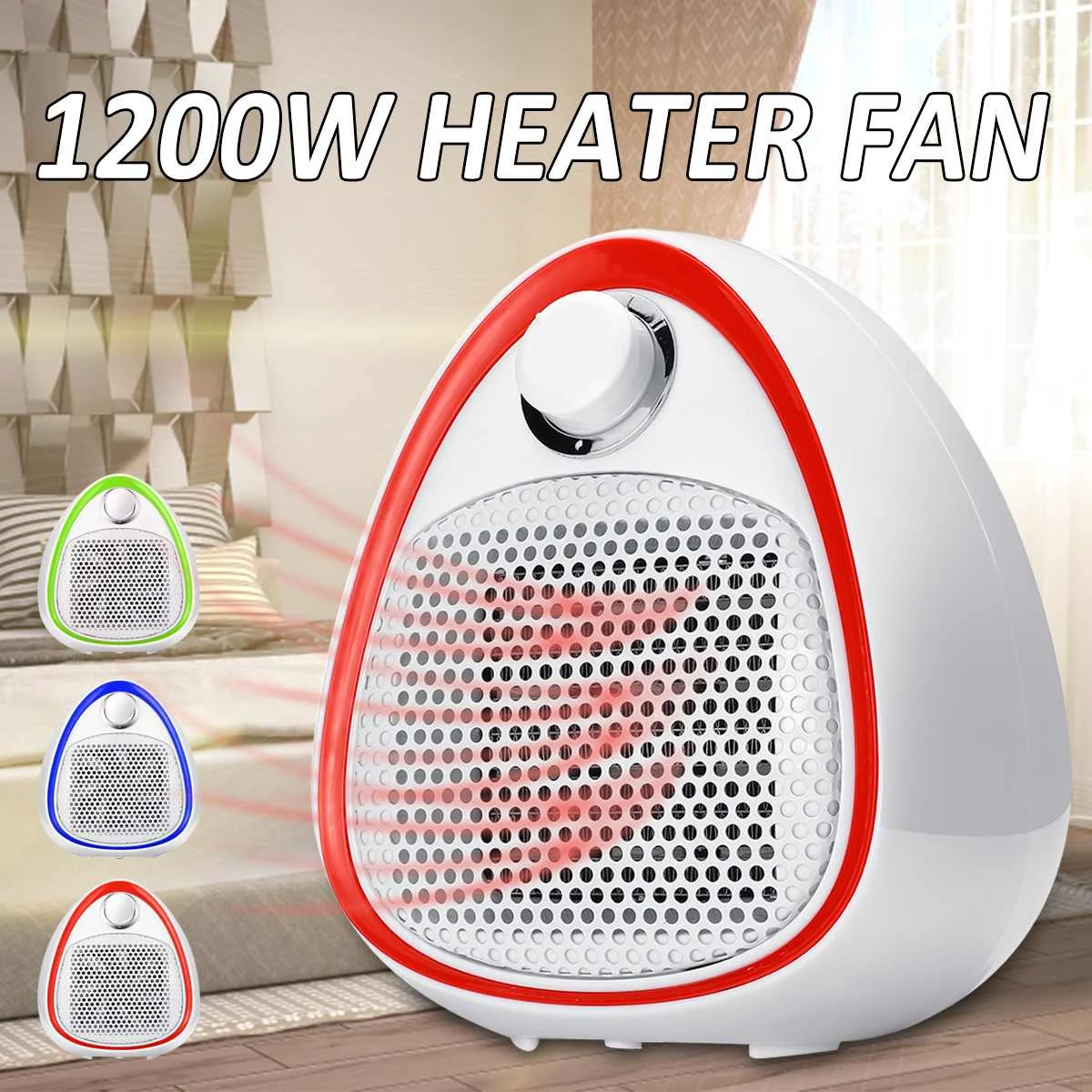 

1200W Electric Space Heater Table Air Warmer Blower Mini PTC Ceramic Heating Fan Electrico Portable Handy Heaters Home Office