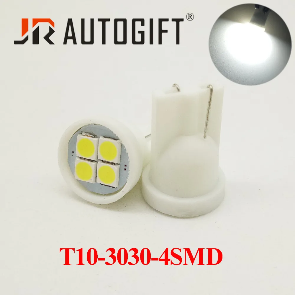 

50x W5W T10 194 168 4smd bright 3030 LED White Parking indicator Bulb Auto Wedge Clearance Lamp License plate Light Car Styling