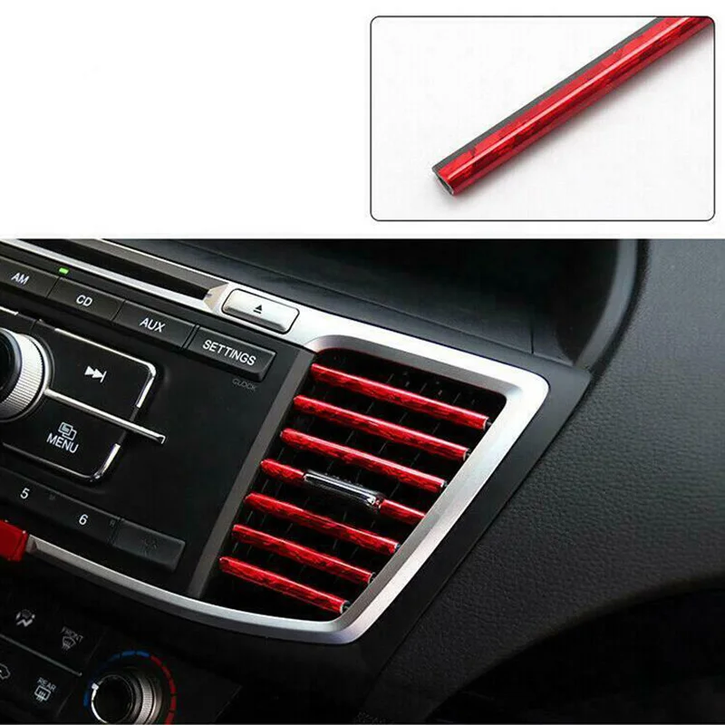 

10 Pcs PVC 20cm Car Auto Air Conditioners Outlet Vent Decoratives Trim Strips