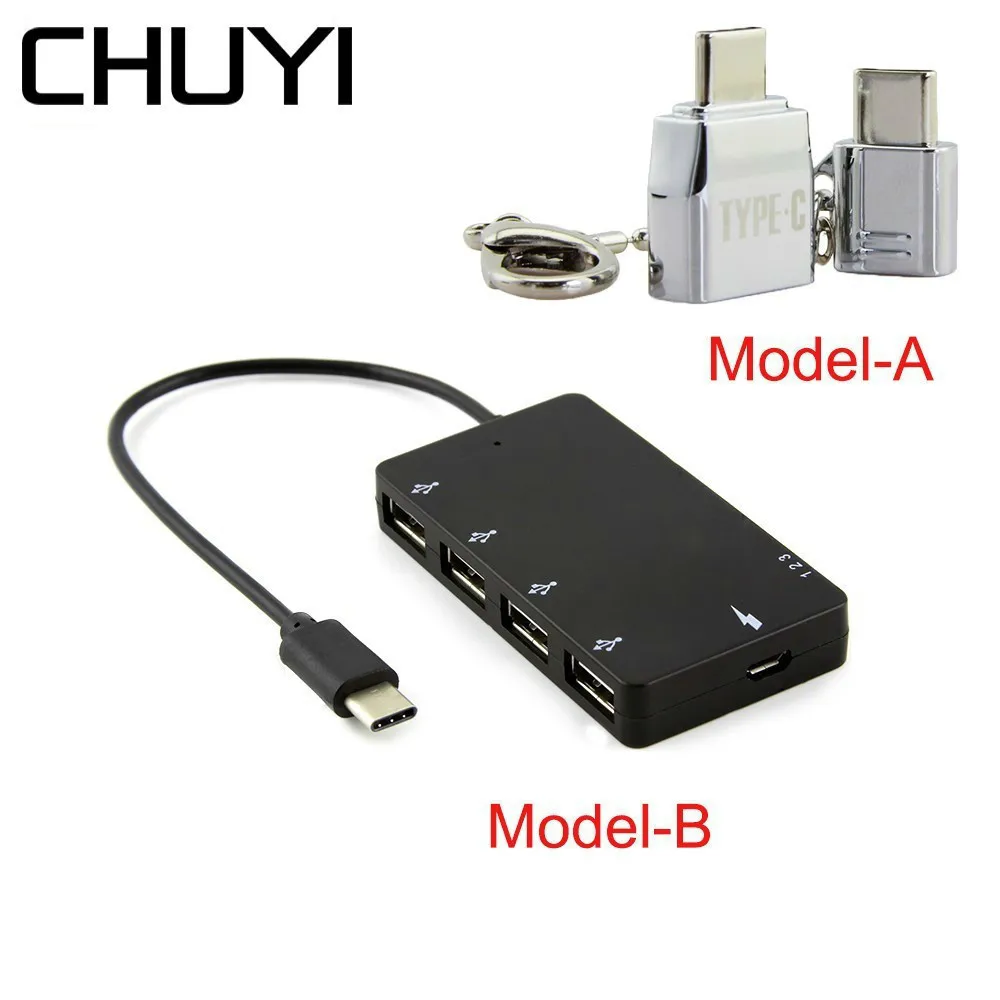 Разветвитель USB CHUYI 4 порта 2 0 Type C 3 1|USB-хабы| |