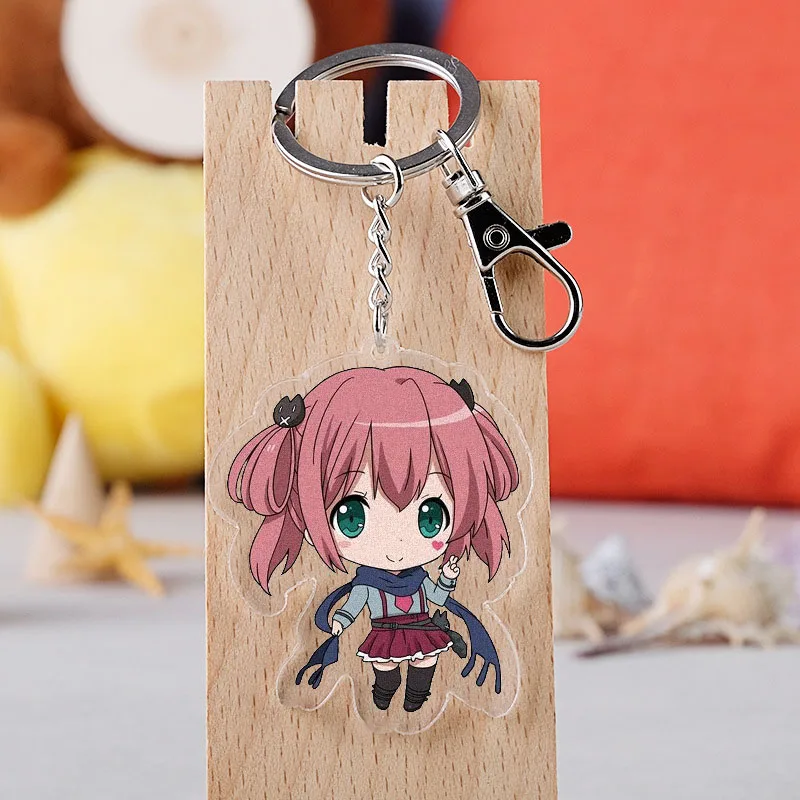 

Anime Cyuunibyou Demo Koigashitai Cosplay Keychain Japanese Cartoon Figure Acrylic Car Key Holder Chain Pendants Keyrings