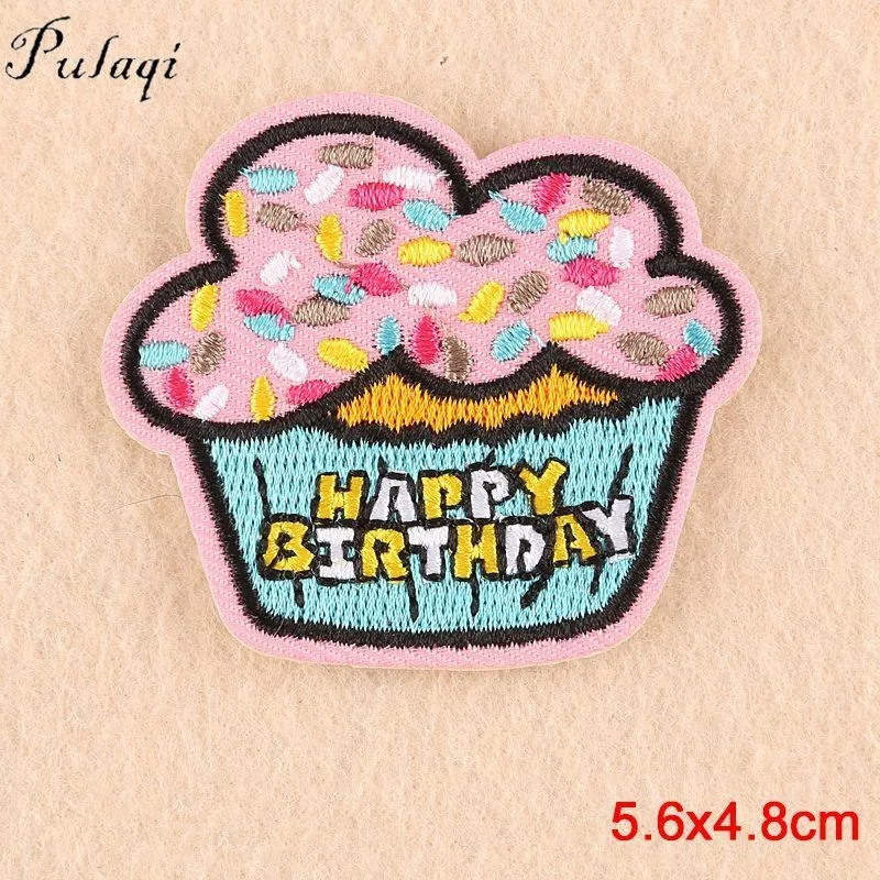 Pulaqi Yummy десерт самоклеющиеся патчи палка на одежду для детей Embriodered патч DIY Декор