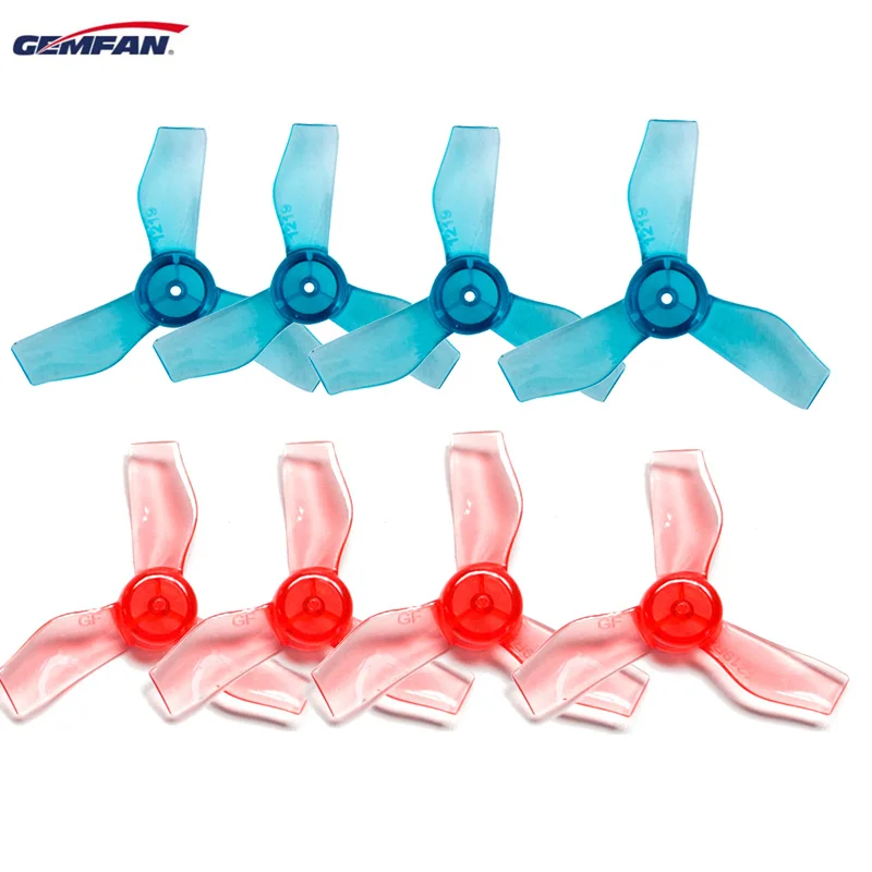 

4 Pairs/8 Pairs Gemfan 1219 31mm 0.8mm Hole 3-blade Propeller for 0703-1103 RC Drone RC Remote Control Toys Spare Parts