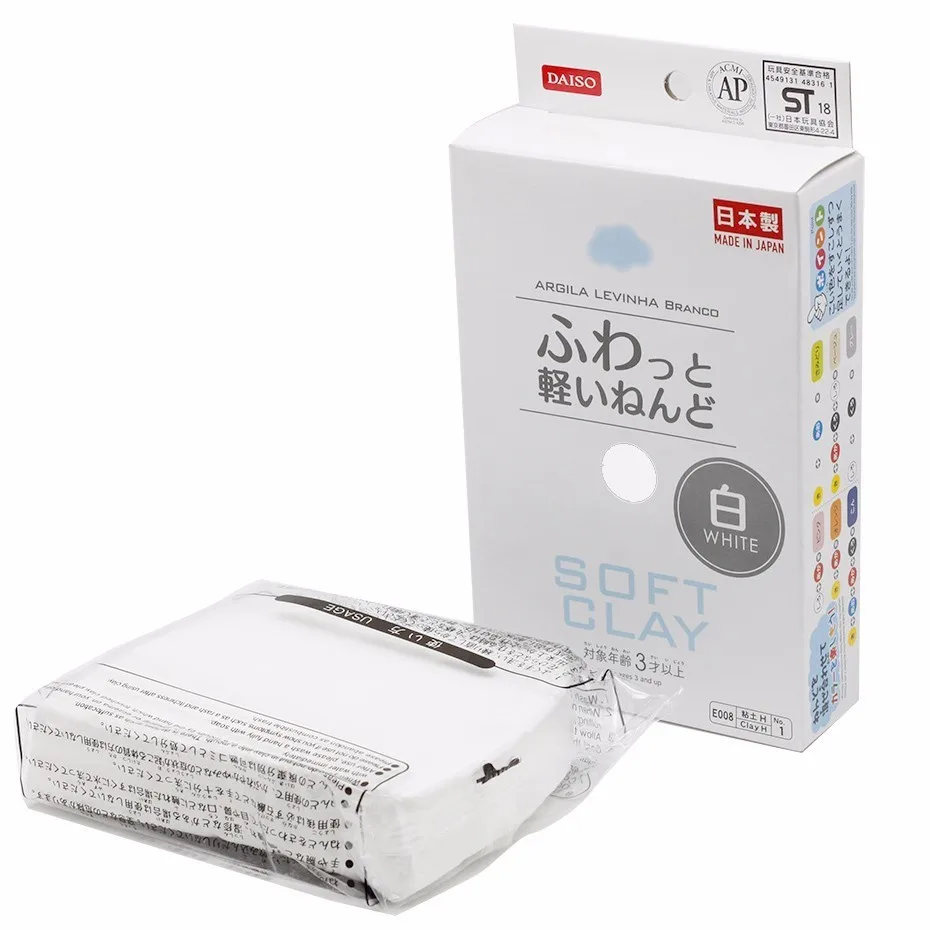 

New Japan Soft Clay Lightweight Modeling Air Dry Ultralight Clay Blue Pink Black White Red Yellow Green Brown QTW6053
