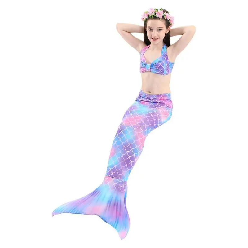 

Princess Fish Tail Performance Gradient Clothing Girls Bathing Suit Bikini Children Cosplay Swimsuit Swimming Costume pop Beauty