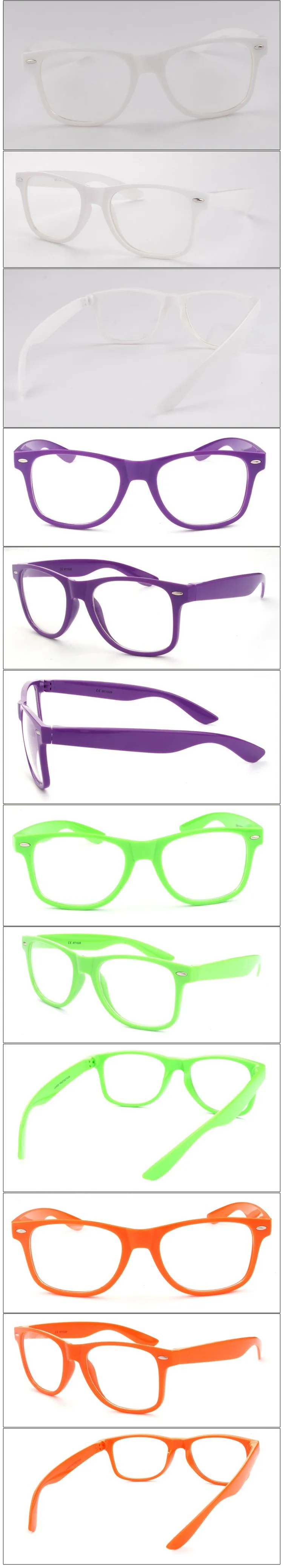 Дешевые пластиковые оправы прозрачные солнцезащитные очки для женщин и мужчин с различными цветами оправы для очков JHC1028