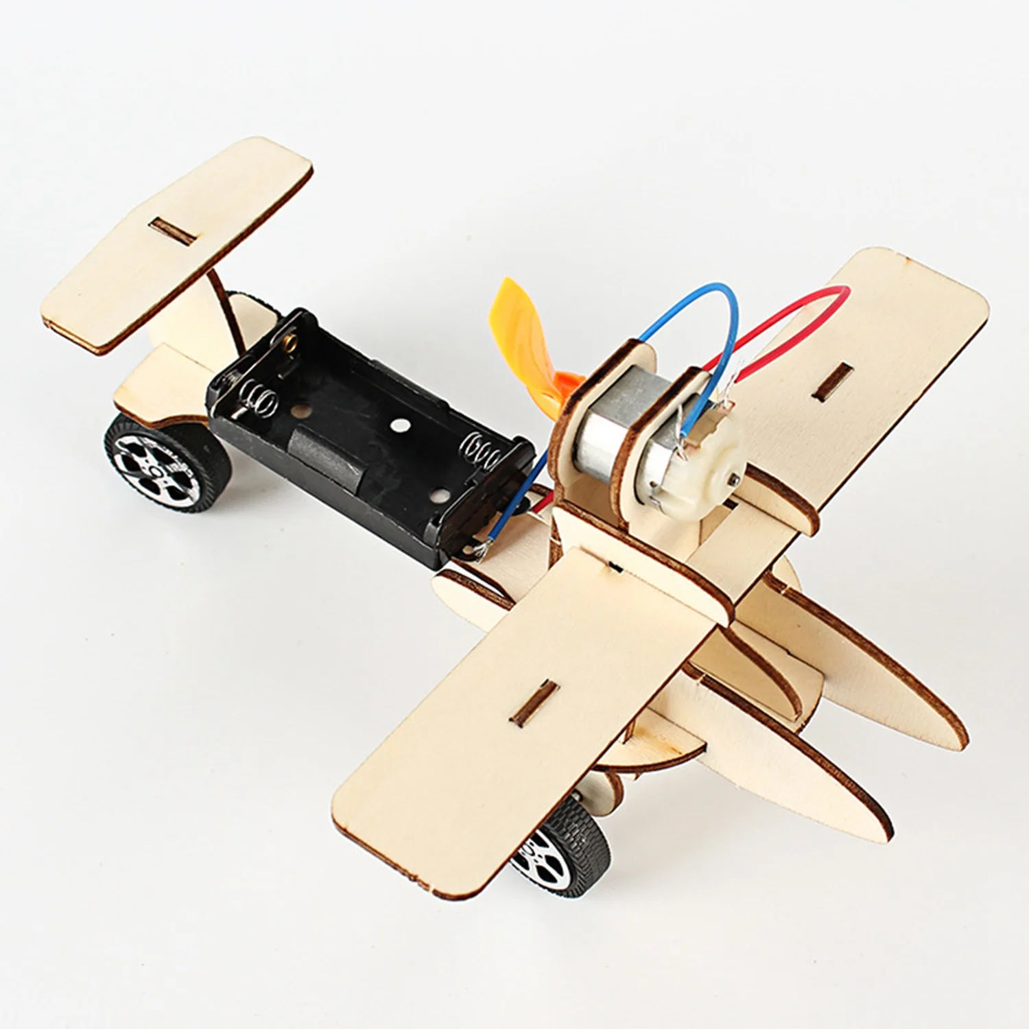 Дети Diy Электрический деревянный гоночный автомобиль собранные Пазлы научный