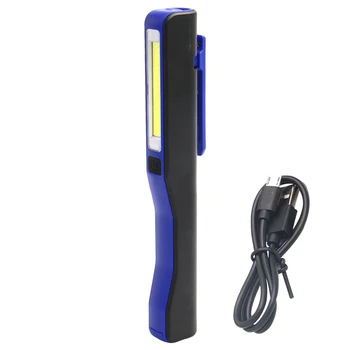 

Clip Hand Torch Flashlight Mini Inspection Lamp COB LED USB Rechargeable Magnetic Pen Work Lights Lantern For Camping