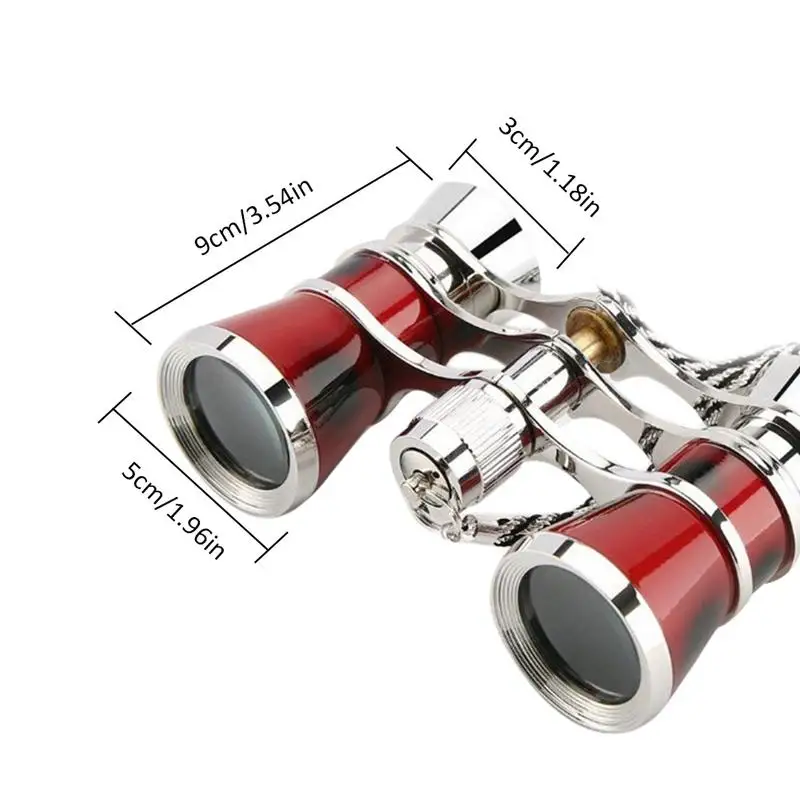 في الهواء الطلق التخييم السفر مجهر ل الكبار الاطفال مسرح الأوبرا خمر مناظير مع سلسلة قلادة