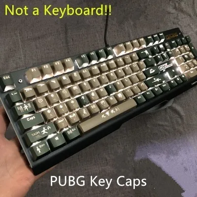 

104 keys ABS Backlit Mechanical Keyboard Key Caps Double Color Injection Keycaps For PUBG
