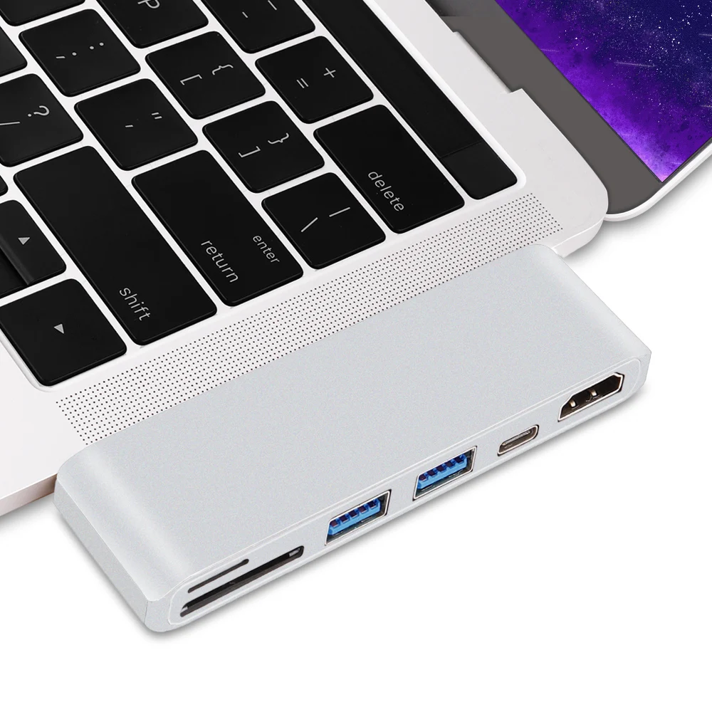 USB C Тип концентратор HDMI 4K с SD/устройство для считывания tf карт слот PD адаптер