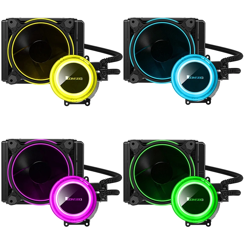 Jonsbo Tw2 120 Cpu водяное охлаждение 4Pin 12 см вентилятор Rgb Aura 256 цветов авто Замена