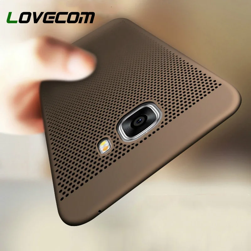 

LOVECOM UPhone Case For Samsung Note 10 Pro S8 S9 S10 Plus S10e A20 A30 A50 A70 Hollow Heat Dissipation Hard PC Phone Back Cover
