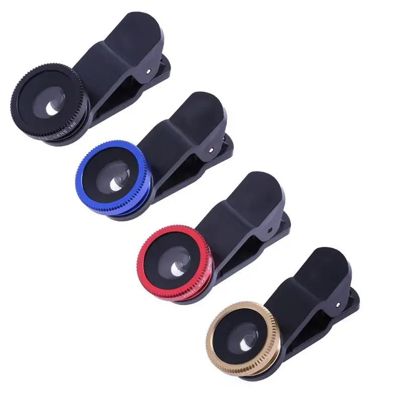 

Universal Cell Phone Clip 180 Degree Fish Eye+Wide Angle+10X Macro Lens Kit