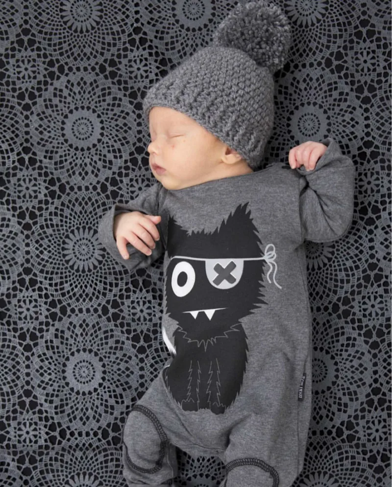 

2019 Autumn Baby Cute Clothes Kids Cotton Soild Long Sleeve Romper Jumpsuit Children Cartoon Clothing
