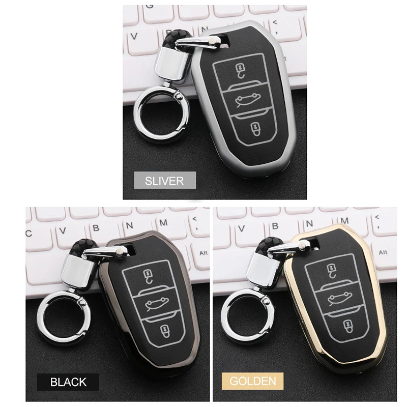 Защитный чехол из цинкового сплава с подсветкой для Peugeot 3008 5008 208 307 308 508 2008