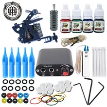 Набор для тату-машинки, Набор цветных чернил, наборы игл, электропитание для тату, набор краски