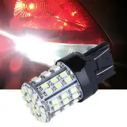 2 шт./лот T20 W21W 7443 7440 светодиодный 64-SMD 1206 Авто Хвост Стоп лампочка для фонарей стоп-сигналов лампа белого 12 V 1,5 W 6000 K автомобиль-Стайлинг