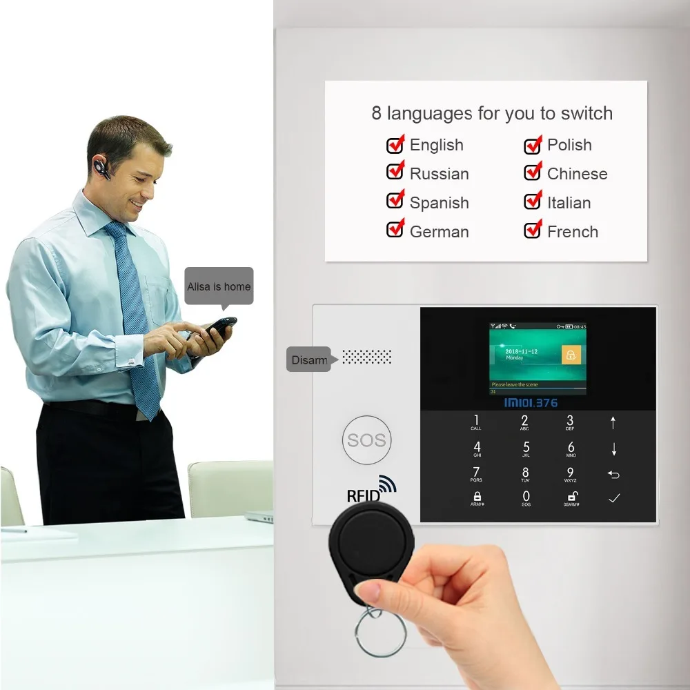 LM101.37 6 SIM card Wireless WiFi GSM House security Alarm system kits APP Control Burglar Door Gap Sensor PIR Motion Detector LM101.37 6 SIM card Wireless WiFi GSM House security Alarm system kits APP Control Burglar Door Gap Sensor PIR Motion Detector